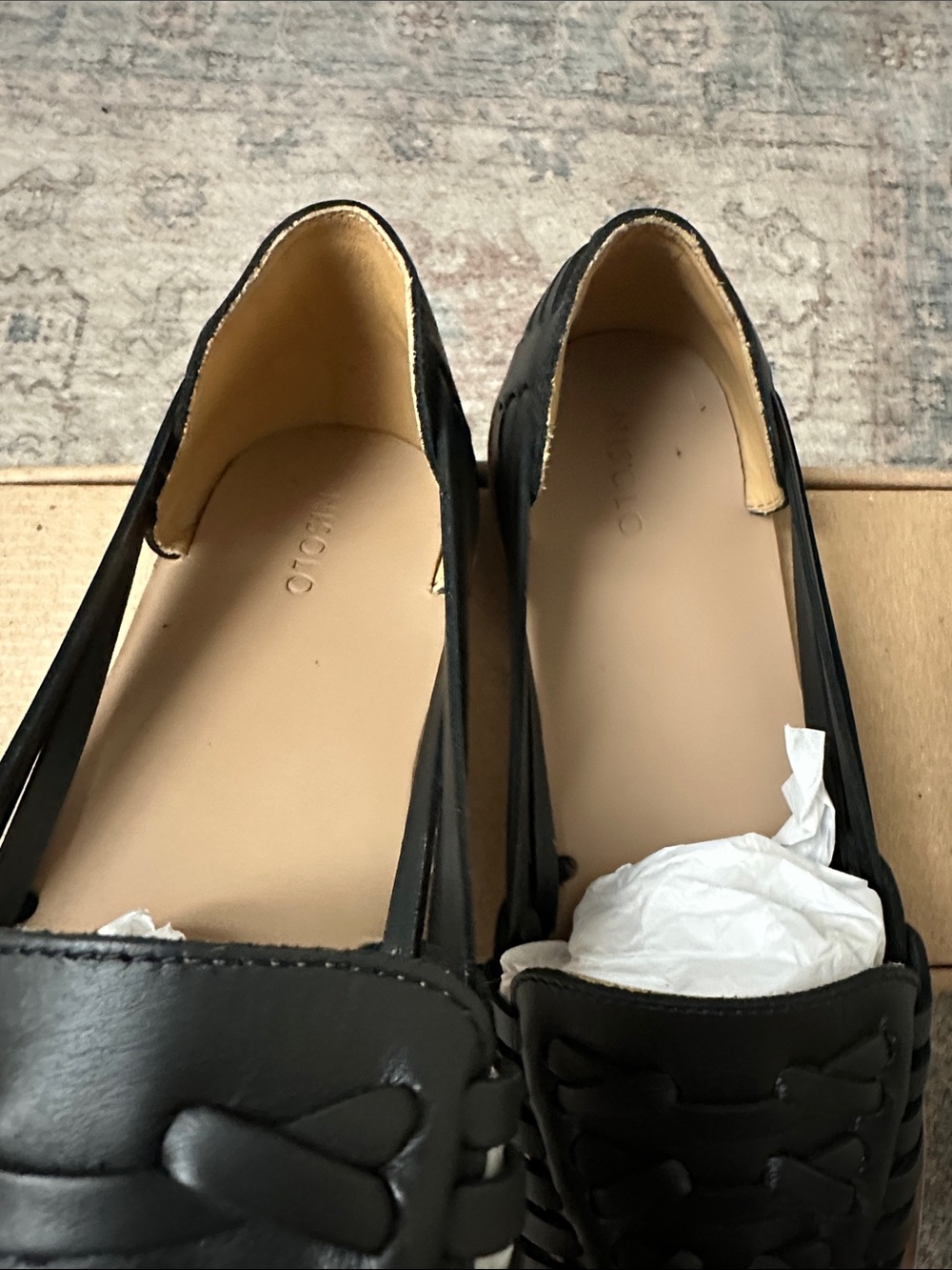 Nisolo Black Huarache Woven Leather Women’s Flats Sandal 8.5 ~ BRAND NEW - Picture 5 of 6